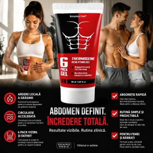 6 Pack Gel Pentru Abdomen Sculptat și Piele Fermă 50ml