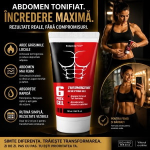 6 Pack Gel Pentru Abdomen Sculptat și Piele Fermă 50ml