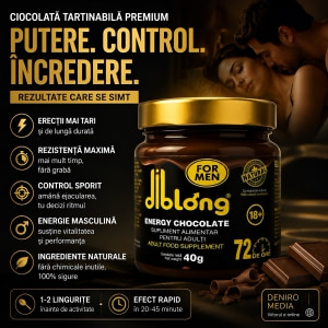 Ciocolată Tartinabilă Premium Pentru Potență, Erecție și Ejaculare Precoce