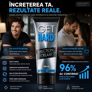 Pachet Cremă Erecție Get Hard 100ml + Pastile Erecție ErectaVit 15 capsule