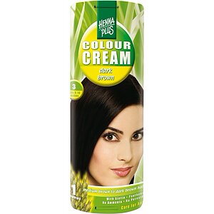 Cremă nuanțatoare, 3, Colour Cream Dark Brown, Hennaplus, Cremă nuanțatoare, 3, Colour Cream Dark Brown, Hennaplus, pe Naturo.ro