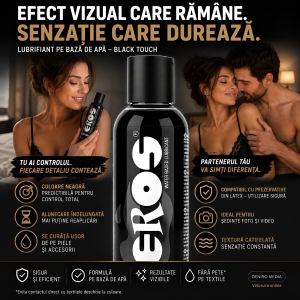 Eros Black Touch 150 ml — Gel Lubrifiant Negru Intens