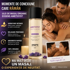 Exsens Amethyst – Ulei De Masaj Organic Migdale Dulci 100 ml