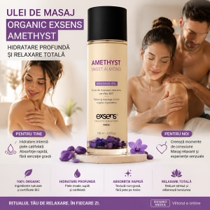 Exsens Amethyst – Ulei De Masaj Organic Migdale Dulci 100 ml