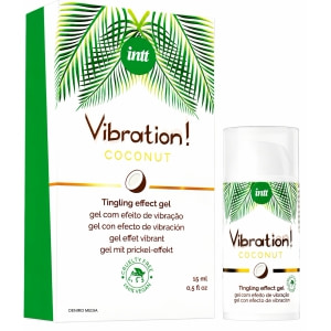 Lubrifiant Comestibil Aroma Cocos Vegan Gel Vibration Coconut Intt 15 Ml