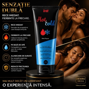 Intt Hot Cold Lubrifiant 100 ml cu Efect Dual Mentă