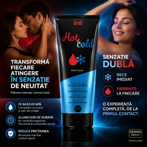 Intt Hot Cold Lubrifiant 100 ml cu Efect Dual Mentă