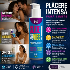 Intt Slide And Vibe, Lubrifiant Vibrant Mure 35 ml