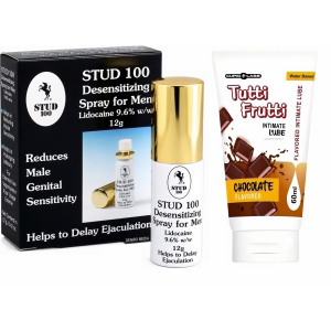 Pachet Spray Stud 100 Original + Lubrifiant Pentru Sex Oral Chocolate 100ml Pachet Spray Stud 100 Original + Lubrifiant Pentru Sex Oral Chocolate 100ml pe Naturo.ro