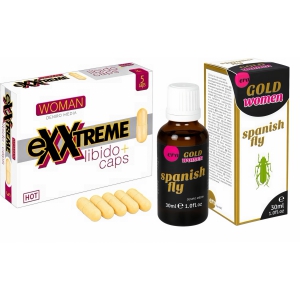 Pachet Capsule Femei eXXtreme Libido Afrodisiac + Afrodisiac Spanish Fly Strong Gold Women 30ml Pachet Capsule Femei eXXtreme Libido Afrodisiac + Afrodisiac Spanish Fly Strong Gold Women 30ml pe Naturo.ro