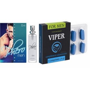 Pachet Parfum cu Feromoni Pheromen 15ml + Pastile Potență Viper FR 4 capsule pe Naturo.ro