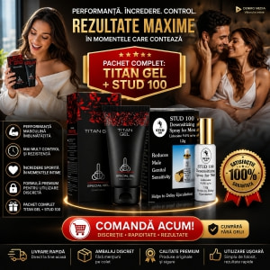 Pachet Cremă Mărirea Penisului Titan Gel Original + Spray Stud 100 Original