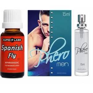 Pachet Parfum cu Feromoni Pheromen 15ml + Picături Afrodisiace Spanish Fly 20ml Pachet Parfum cu Feromoni Pheromen 15ml + Picături Afrodisiace Spanish Fly 20ml pe Naturo.ro