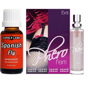Pachet Parfum Feromoni PheroFem + Picături Afrodisiace Spanish Fly Pachet Parfum Feromoni PheroFem + Picături Afrodisiace Spanish Fly pe Naturo.ro
