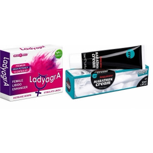 Pachet Pastile Libido Ladyagra 10buc + Penis Marathon Long Power Creme 30ml pe Naturo.ro