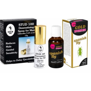 Pachet Spray Stud 100 Original + Afrodisiac Spanish Fly Strong Gold Women 30ml pe Naturo.ro