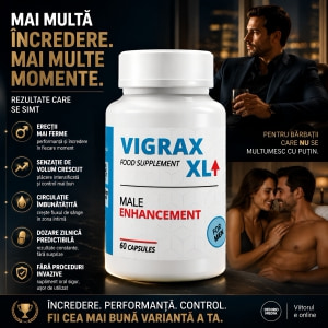 Pastile Creștere Penis Vigrax XL 60capsule