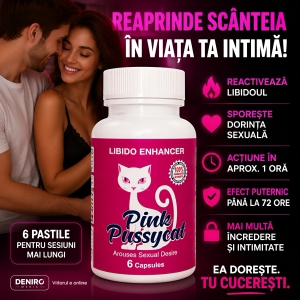 Pastile Libido Pink Cat Creșterea Libidoului Feminin 6buc