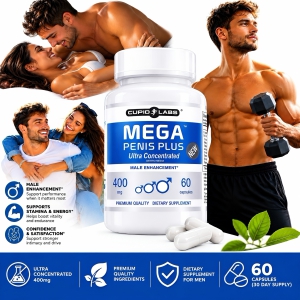 Pachet Pastile Mărirea Penisului Mega Penis Plus + Lubrifiant Bio Cupid Glide