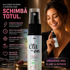 Spray Clit Me On cu Efect Încălzire Aromă Fructe Roșii 12ml