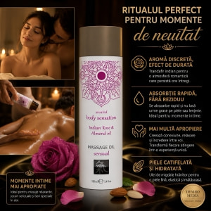 Ulei Masaj Senzual Shiatsu Trandafir Indian 100 ml