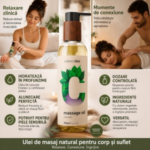 Ulei Natural De Masaj Cobeco Bio 150 ml, Hidratare Delicată