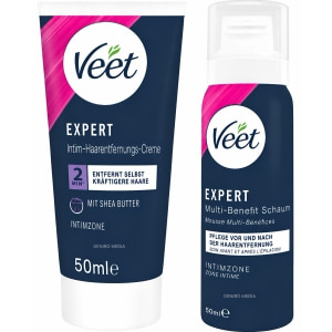 Veet EXPERT Set Epilare Intimă Cremă și Spumă Veet EXPERT Set Epilare Intimă Cremă și Spumă pe Naturo.ro