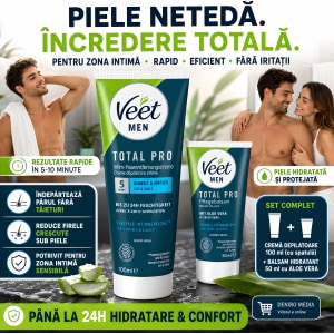 Veet Men TOTAL PRO Depilare Intimă Rapidă 5–10 Min