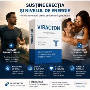 Viracton Pills — 4 Capsule Pentru Erecție și Vitalitate