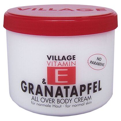 Crema corp cu vitamina E si Rodie Village Cosmetics 500ml