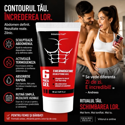 6 Pack Gel Pentru Abdomen Sculptat și Piele Fermă 50ml