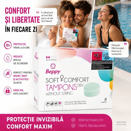 Beppy Dry – Tampon Burete Fără Fir, Discret 8 Ore
