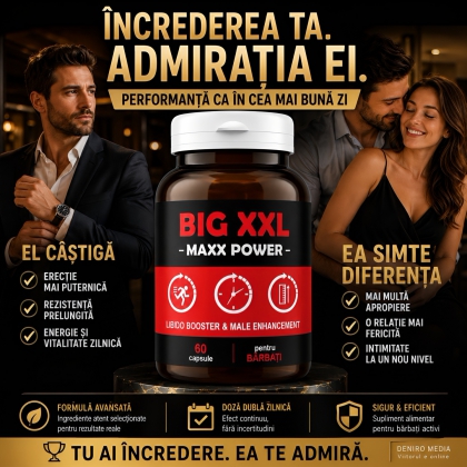 Pastile Erecție Și Potență Big XXL Max Power 60 capsule
