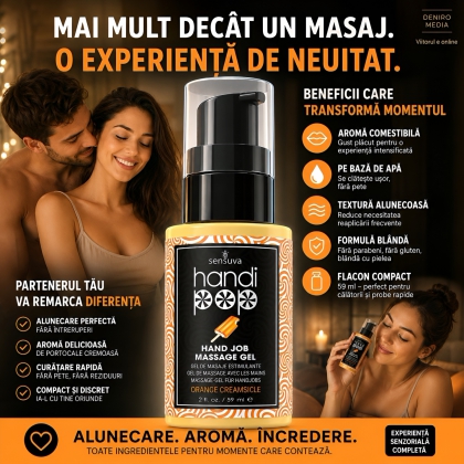 Gel Comestibil Sensuva HandiPop Portocale Cremă 59ml