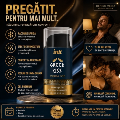 Gel Greek Kiss Relaxare Anală Efect Vibrație și Răcire 15ml