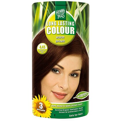 Vopsea Permanenta Warm Brown 4.45 Hennaplus