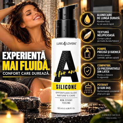 Lubrifiant Fin Siliconic pentru Penetrare Anală 120 ml