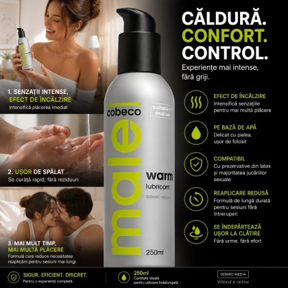 Lubrifiant cu Efect de Încălzire Male 250ml