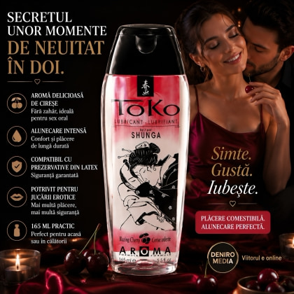 Lubrifiant Shunga Aromă Cireșe 165 ml