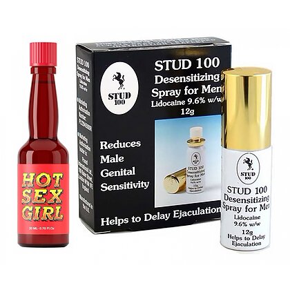 Pachet Spray Stud 100 Original Și Afrodisiac Hot Sex Girl 20ml