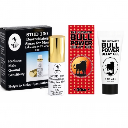Pachet Spray Stud 100 Original + Gel Ejaculare Prematură Bull Power Delay 30ml