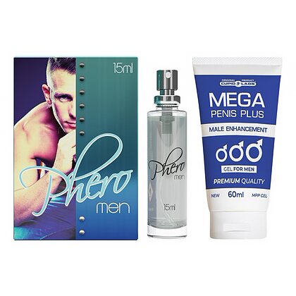 Pachet Parfum cu Feromoni Pheromen 15ml Și Gel Mărire Penis Mega Penis Plus 65ml