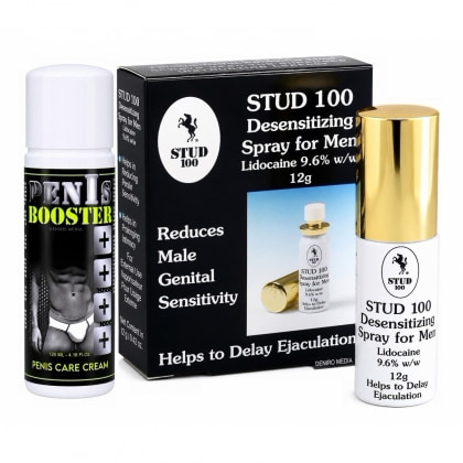 Pachet Cremă Pentru Potență Penis Booster 125ml + Spray Stud 100 Original