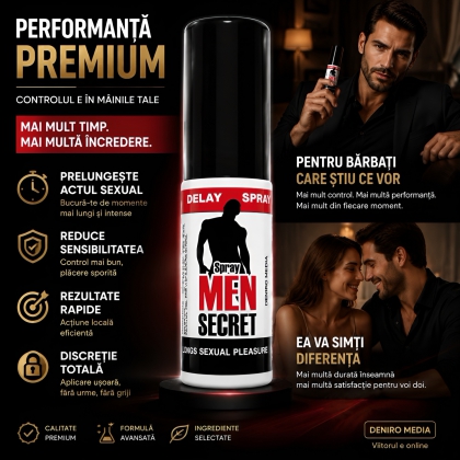 Pachet Spray Ejaculare Precoce Men Secret 15ml + Picături Ejaculare Precoce Long Love 20ml