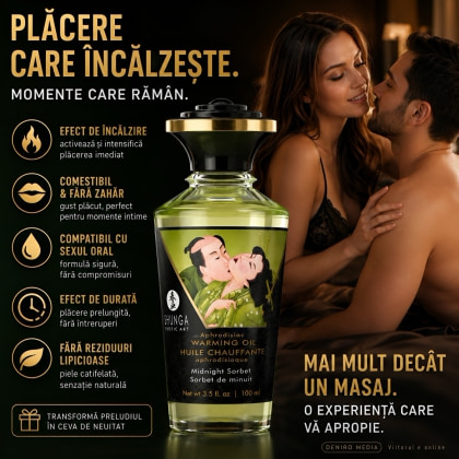 Ulei Masaj Afrodisiac Cu Încălzire Desert La Miezul Nopții 100ml