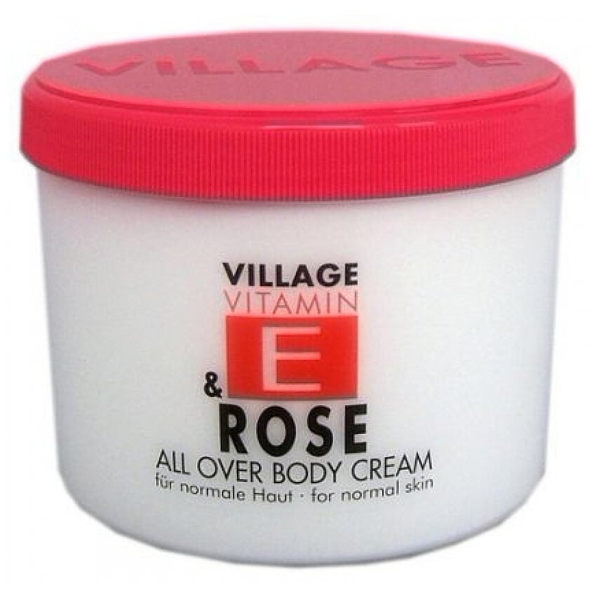 Cremă Corp Cu Vitamină E și Trandafir Village Cosmetics 500ml