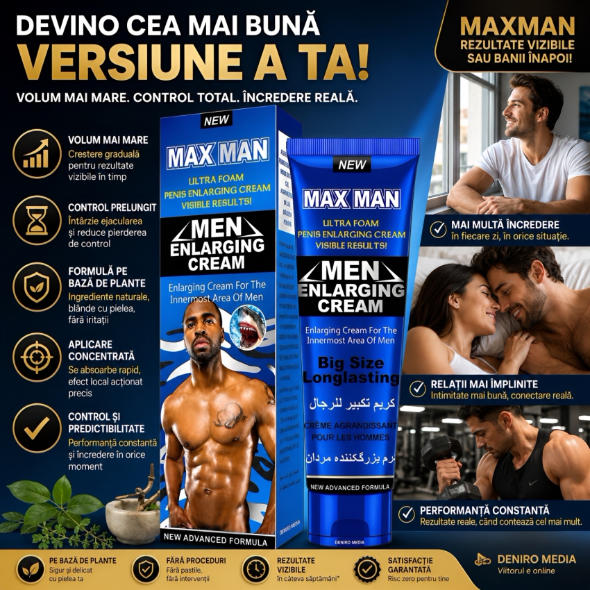 Cremă Mărire Membru Maxman Albastru 50ml
