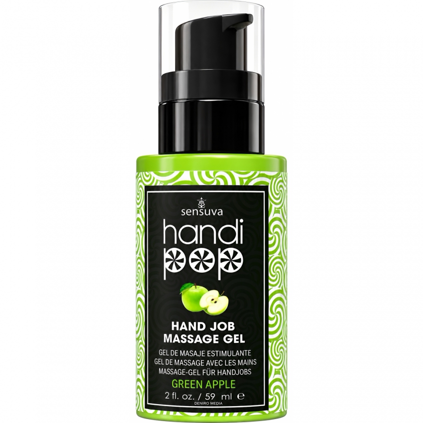 Gel Comestibil Masaj Sensuva HandiPop Măr Verde 59ml