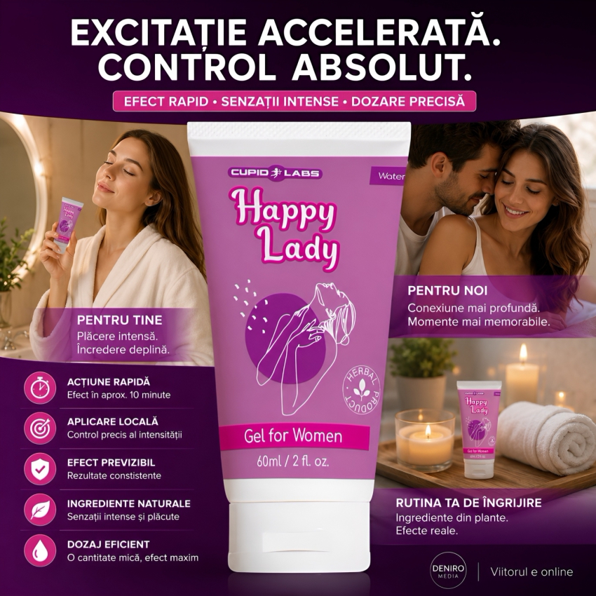 Gel Stimulant Pentru Femei Happy Lady 60ml