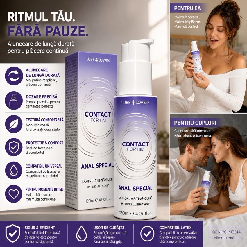 Lubrifiant Anal Hibrid 120 ml Glidare Lungă